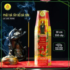 Nhang Vạn Linh Hương Phật Bà Tây Bổ Đà Sơn lục giác trung 3 tấc